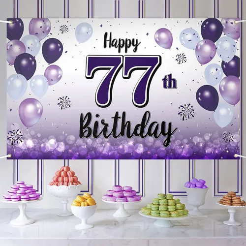 Miniatura 67 de Decoraciones de feliz cumpleaños 30, cartel grande de globo morado de 30 cumpleaños, suministros para fiesta de cumpleaños de 30 años. 30 (EE. UU.)