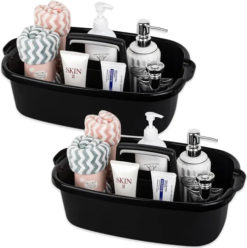 Miniatura 13 de Large Cleaning Supplies Caddy Portable Shower Basket Supply Organizer with Handle Plastic Bucket Tool Storage for Bathroom, Bedroom, Kitchen