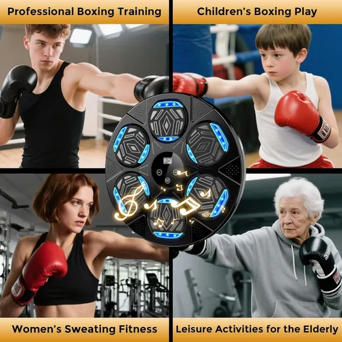 Miniatura 8 de LOLBOX Music Boxing Machine for Adults & Kids - Smart Punching Machine with Boxing Gloves, Wall Boxing Punching Pad for Home, Office, Gym