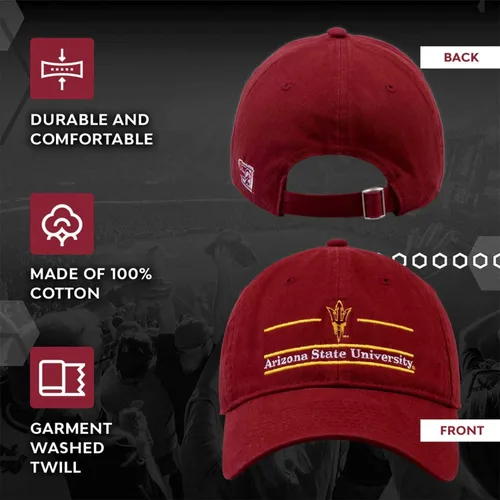 Miniatura 3 de The Game NCAA Sombrero de bar para adultos, sarga lavada para prendas de vestir, diseño bordado, realza tu estilo y muestra tu espíritu