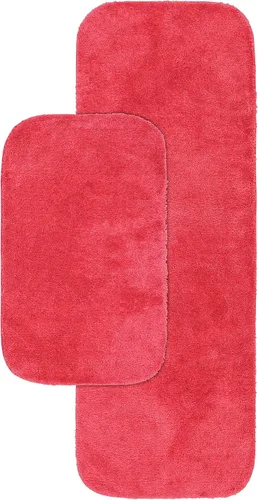 Miniatura 141 de Garland Rug 2 alfombras de baño tradicionales de nailon lavables color morado (17 x 24 pulgadas, 21 x 34 pulgadas), suaves, absorbentes y elegantes