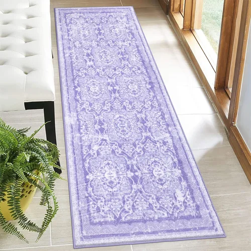 Miniatura 92 de Vaukki - Alfombra de pasillo, suave y peluda, alfombra antideslizante lavable, para lavandería, cocina, granja, baño, entrada y dormitorio