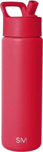 Miniatura 27 de Simple Modern botella de agua reutilizable con tapa con pajilla, de acero inoxidable con aislamiento al vacío, para gimnasio, viajes y deportes