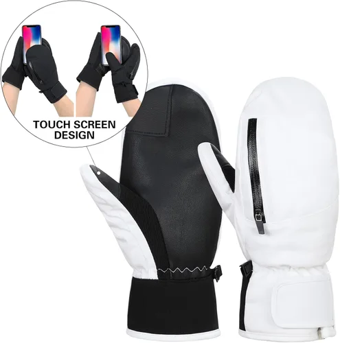 Miniatura 3 de Durio Guantes de esquí impermeables para mujeres y hombres, guantes de esquí para mujeres y hombres, guantes de nieve para pantalla táctil, guantes