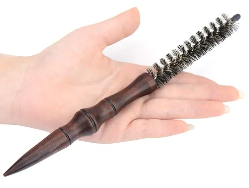 Miniatura 3 de PERFEHAIR Cepillo redondo pequeño para cabello corto, cepillo de cerdas de jabalí para secado con soplado, 0.7 pulgadas de diámetro