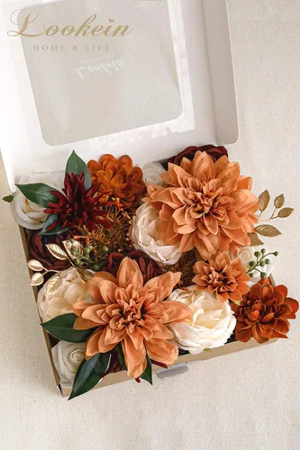 Miniatura 9 de Lookein Flores Artificiales para Decoración de Boda DIY, Ramo de Novia, Centros de Mesa, Guirnalda de Flores, Decoración de Arco de Flores