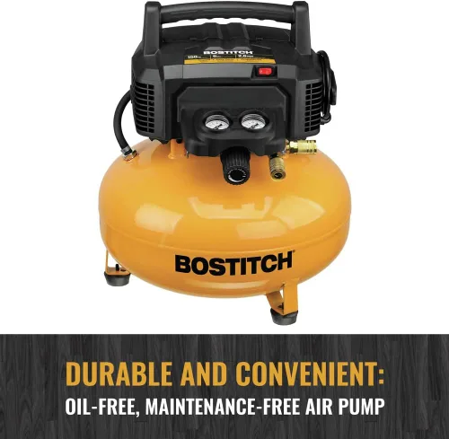 Miniatura 4 de Bostitch BTFP02012 0.8 HP Compresor de aire tipo panqueque sin aceite de 6 galones