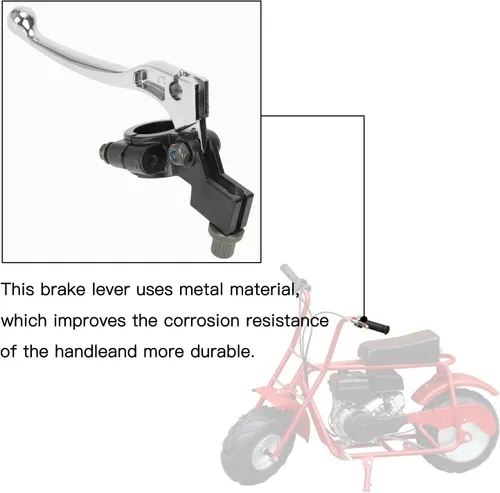 Miniatura 7 de YOXUFA Palanca de embrague de freno de bicicleta para Coleman CT100U CC100X Baja DoodleBug DB30 Motovox MBX10 MBX11 Monster Moto 79cc 97cc Mini Bike