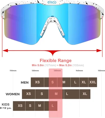 Miniatura 4 de Eazyrun Gafas de sol polarizadas deportivas para niños de 8 a 12 años, lentes para béisbol, softbol, ciclismo, protección UV para niños y niñas F25f
