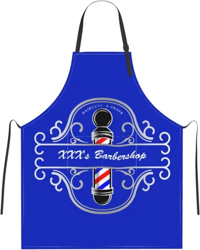 Miniatura 17 de Delantal de peluquería personalizado para hombres y mujeres, delantal de peluquería con texto personalizado con bolsillos, delantal ajustable