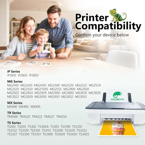 Miniatura 2 de COLORETTO 245xl - Cartucho de tinta de repuesto para Canon 245xl 246xl Combo Pack, PG-245XL CL-246XL para tinta Canon 245 y 246 para impresora TS202