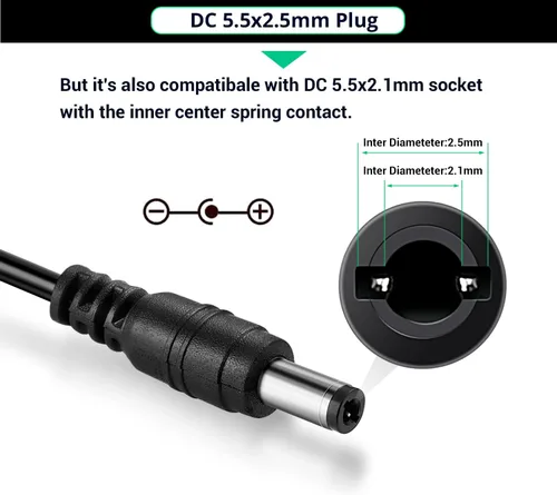 Miniatura 3 de Facmogu Adaptador Convertidor de Fuente de Alimentación 24V 3A 72W, Fuente de Alimentación 100-240V 50/60Hz AC a DC 24 Volt 3Amp, Enchufe DC