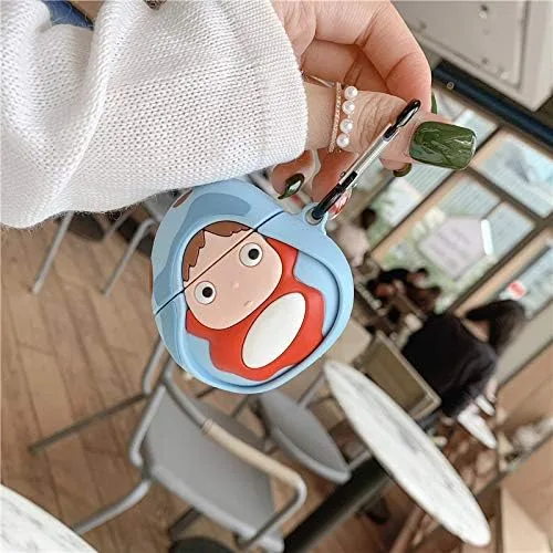 Miniatura 5 de Funda de silicona suave con clip de gancho para llavero para Apple Airpods 1 2 1ª 2ª generación 3D de dibujos animados anime personaje japonés