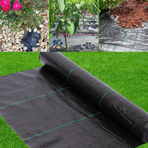 Material 100% virgen. Tela de barrera de malezas resistente de alta calidad para paisajismo, agricultura, jardinería y agricultura. Tela tejida