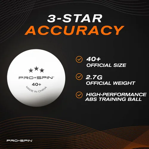 Miniatura 6 de PRO-SPIN Paletas de ping pong – Juego de alto rendimiento con raquetas de tenis de mesa premium, pelotas de ping pong de 3 estrellas, estuche de Set