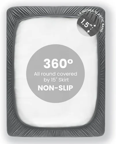Miniatura 6 de Sonive Protector de colchón impermeable, protector de colchón individual con bolsillo profundo de hasta 21 pulgadas, acolchado impermeable, ultra