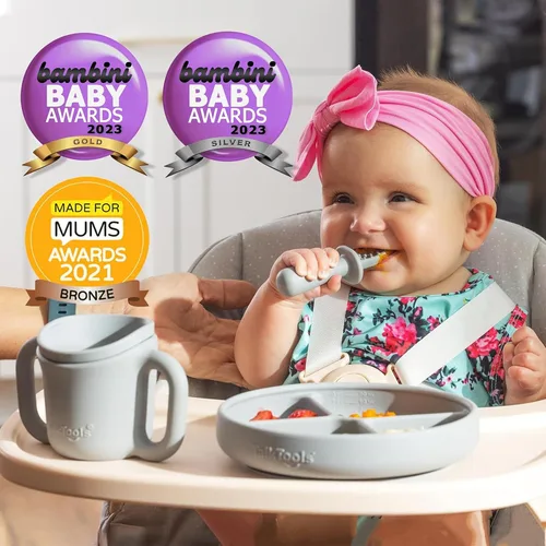 Miniatura 5 de TalkTools ITSY - Taza de entrenamiento de silicona para bebé, mini taza con popote para bebé, antifugas, a prueba de derrames y sin BPA, con Nube