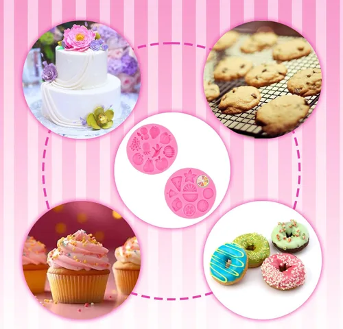 Miniatura 3 de Juego de 2 moldes de silicona para frutas, molde pequeño para decoración de pasteles, chocolate, dulces, resina, arcilla, mini molde de sandía