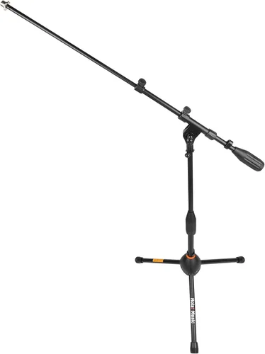 Soporte de micrófono Hola! Music con altura ajustable para uso en hogar, estudio, oficina o escenario – Bajo perfil (bombo)