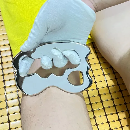 Miniatura 2 de Herramienta de masaje 3 en 1 de acero inoxidable Gua Sha, raspador muscular IASTM para terapia de tejidos blandos y reducir brazos, espalda