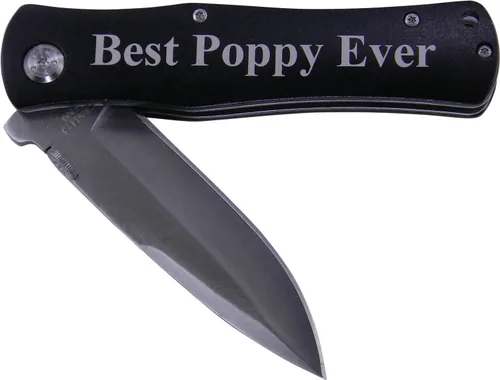 Best Poppy Ever - Cuchillo de bolsillo plegable, gran regalo para el día del padre, cumpleaños o regalo de Navidad para papá, abuelo, abuelo, papá