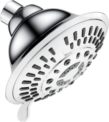 Miniatura 19 de BRIGHT SHOWERS - Cabezal de ducha de lluvia de alta presión, cabezal de ducha fijo con 5 ajustes de rociado, ángulo ajustable y boquillas Bronce