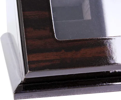 Miniatura 6 de Vitrina de anillo de campeonato, caja de madera para anillos deportivos (16 ranuras, inclinada, negro)