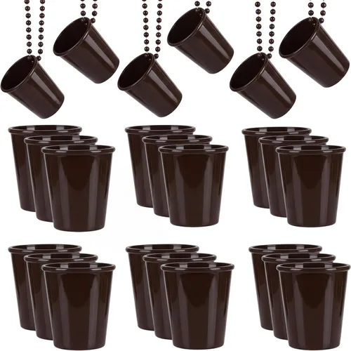 Miniatura 10 de Dandat 24 piezas de chupito en collar de cuentas, accesorios de graduación, mini vasos de plástico desechables para fiesta de graduación, accesorios