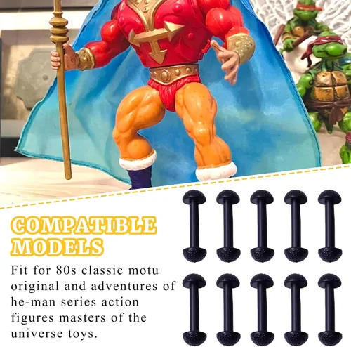Miniatura 5 de 10 piezas de banda de pierna de repuesto para Motu Serie Original Figuras de acción Masters of the Universe Toy Leg Connector Sorting Stacking Toys