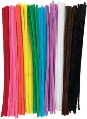 Miniatura 3 de Creativity Street Jumbo Chenille Stems, 12" x 6 mm, Craft Pipe Cleaners in Assorted Basic Colors, Pack of 100, Case of 12 Packs, 1200 Chenille Stems