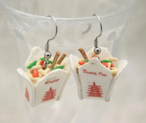Miniatura 4 de Pendientes chinos para llevar Lo Mein o Arroz Blanco