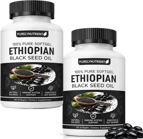 Miniatura 8 de PurelyNUTRIENT Cápsulas de aceite de semilla negra etíope con 4.64% de timoquinona, apoyo inmunológico y refuerzo de la digestión y energía, sin