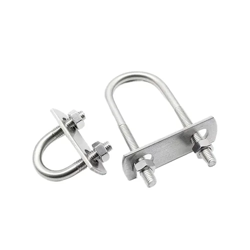 Tornillo extendido en forma de U de acero inoxidable 304/abrazadera de tubo en forma de U con deflector/perno en forma de U/aro cuadrado/aro de