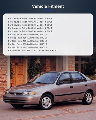 Miniatura 6 de ECCPP 512018 Conjunto de cubo de rodamiento de rueda para Toyota Corolla 1993-2002 Para Chevrolet Prizm 1998-2002 4 lengüetas previamente