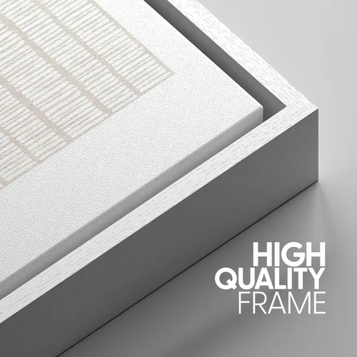 Miniatura 556 de SIGNWIN Lienzo enmarcado para pared, arte con pinceladas de flujo neutro en tonos beige abstractos, ilustraciones, arte moderno, decorativo
