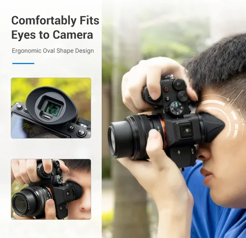 Miniatura 5 de [Versión grande] A7IV A7RV A9III A7SIII A1, visor de cámara para Sony Alpha A7M4 A7R5 A9M3 A7S3 A1, extensión giratoria 360 diseño ovalado
