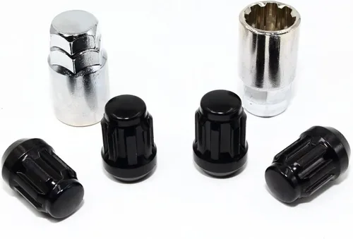 Miniatura 2 de Veritek - Juego de 4 cerraduras de rueda para sintonizador de 12 x 1.5 pulgadas, color negro, con 2 llaves para Toyota Scion Hyundai, Kia, Mazda