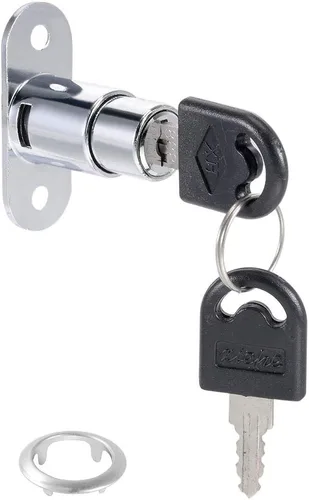 Miniatura 2 de uxcell Cerradura de cajón con émbolo a presión, 2 unidades, 0.748 x 0.906 in para puerta corredera, armario, muebles, armario, armario con llaves