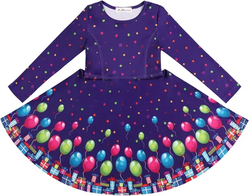 Miniatura 4 de LaBeca - Vestido sin mangas o de manga larga para niñas, vestidos informales con diseño de unicornio o sirena para niñas pequeñas o grandes