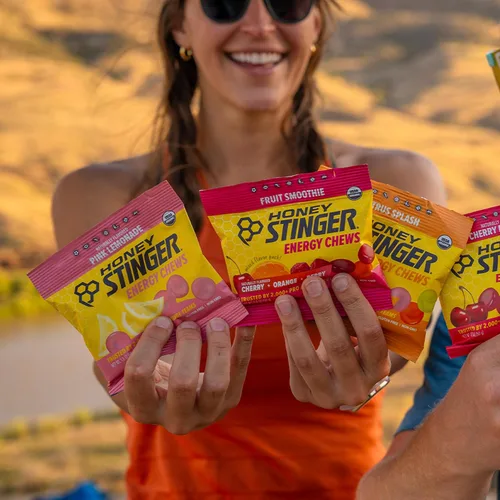 Miniatura 7 de Honey Stinger paquete de masticables orgánicos de energía, paquete de 4 unidades de cada uno: licuado de frutas, salpicadura cítrica y limonada