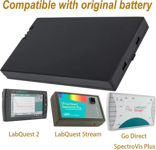 Miniatura 2 de Paquete de 10 baterías de repuesto para Vernier LabQuest 2, LabQuest Stream, Go Direct, SpectroVis, Plus espectrofotómetro, se adapta a LQ2-BAT