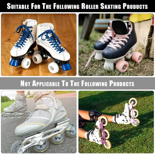 Miniatura 4 de 2 tapones para patinar y patinar con freno con eje de tornillo con tuercas, mini llave, tapones de freno de doble fila para patinaje