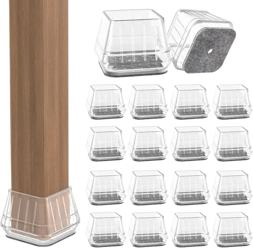 Miniatura 21 de 24 piezas de protectores de piso de silicona extra pequeños para patas de silla para pisos de madera dura, fundas engrosadas de goma para patas