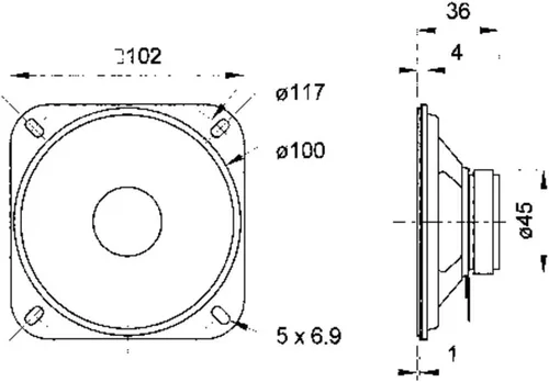 Miniatura 2 de Visaton R10S - Altavoz de rango completo de 4 pulgadas, 8 ohmios