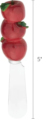 Miniatura 2 de Supreme Housewares Esparcidores de queso de manzana, asas de resina pintadas a mano con cuchillas de acero inoxidable para untar queso crema