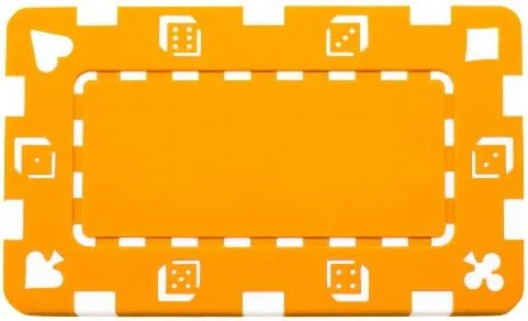 Miniatura 2 de Brybelly 5 fichas de póquer rectangulares - Placa de estilo europeo (naranja)