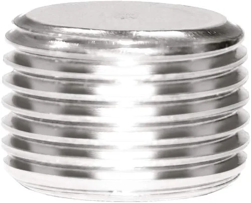 Miniatura 3 de Tapón de tubería NPT de 1 pulgada, rosca macho de acero inoxidable, cabeza hexagonal interna avellanada (paquete de 2)