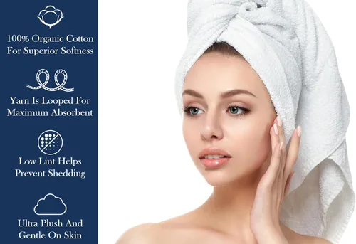 Miniatura 5 de Toalla de baño de felpa de algodón orgánico de lujo Certificado GOTS y OEKO-TEX Toallas de calidad hotelera premium Tecnología Feather Touch