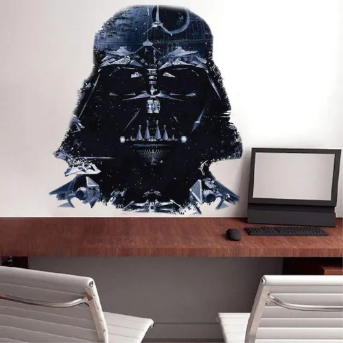 Miniatura 2 de Vader - Calcomanía de pared de Darth Vader para dormitorio, dormitorio, papel tapiz adhesivo para interiores, murales de vinilo, decoración
