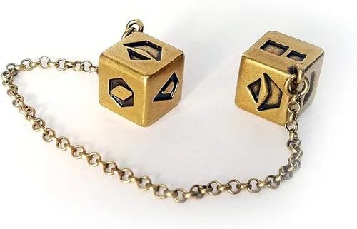 Miniatura 2 de Dados de metal real Lucky Sabacc - Han Solo (oro antiguo)